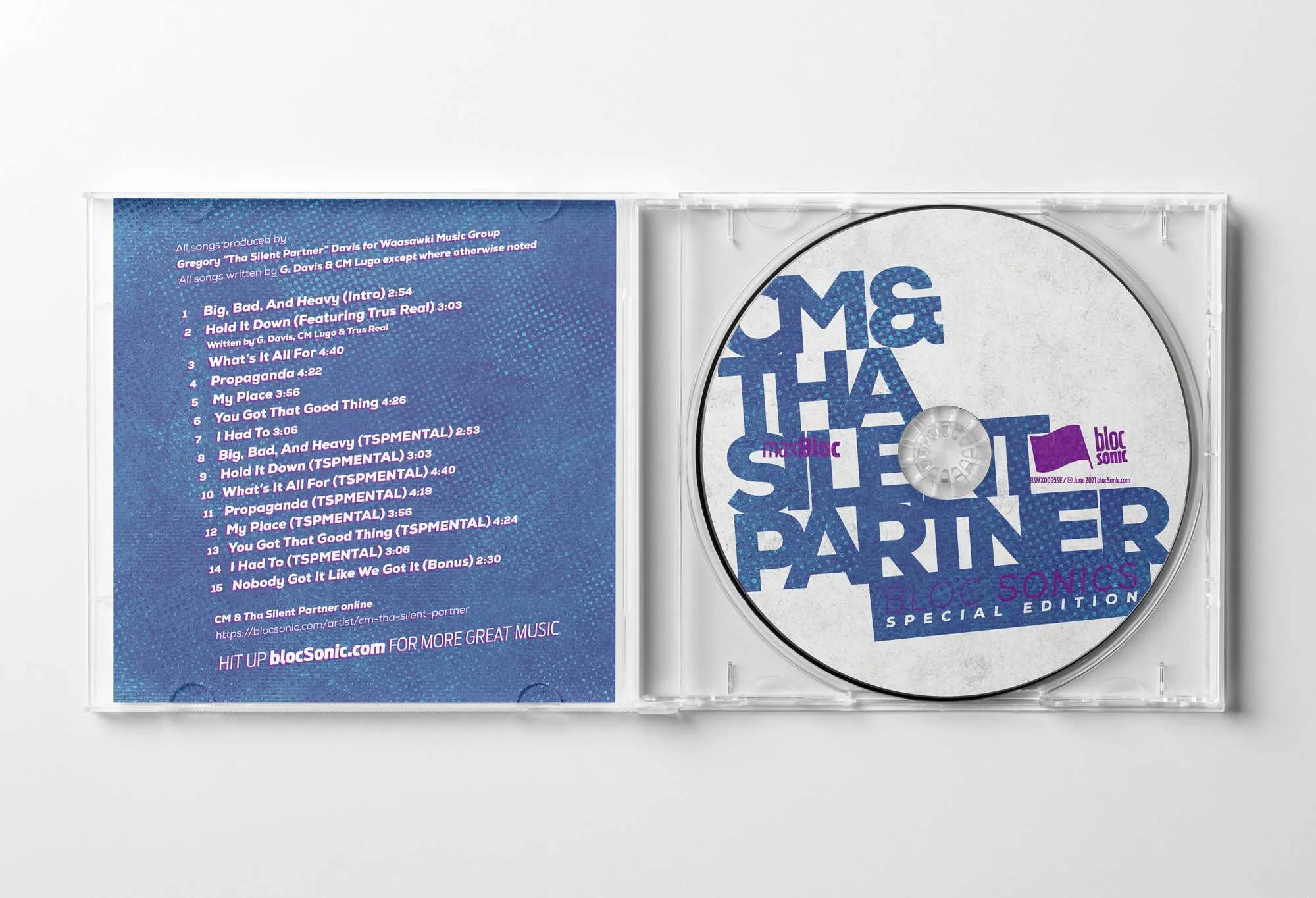 Album promo for “bloc Sonics: Tha TSPmentals” by CM &amp; Tha Silent Partner