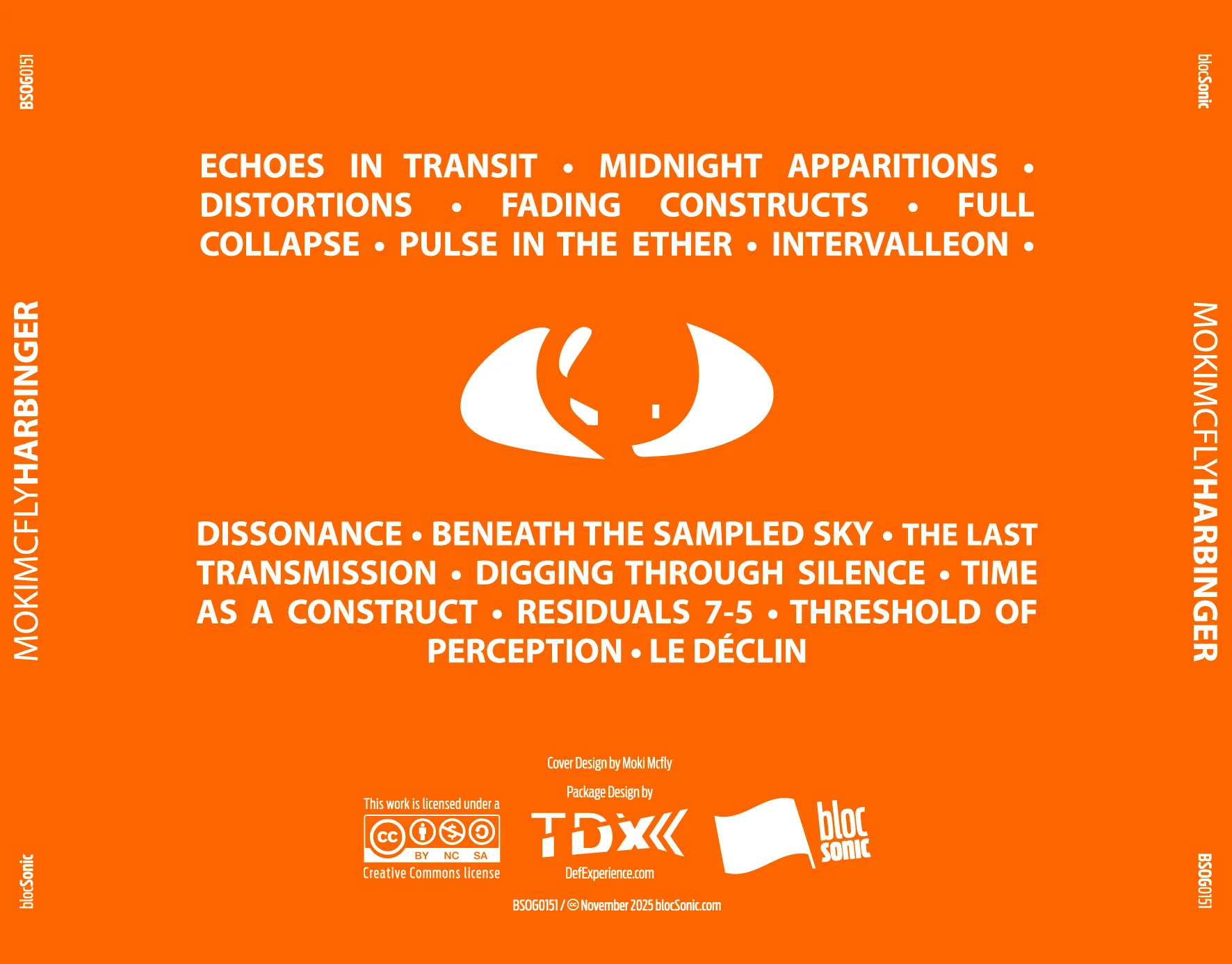 Album traycard art for “Harbinger” by Moki Mcfly